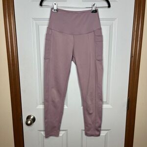 LegEnd Active High Waisted Pocket Leggings Lilac Athleisure Workout Size S